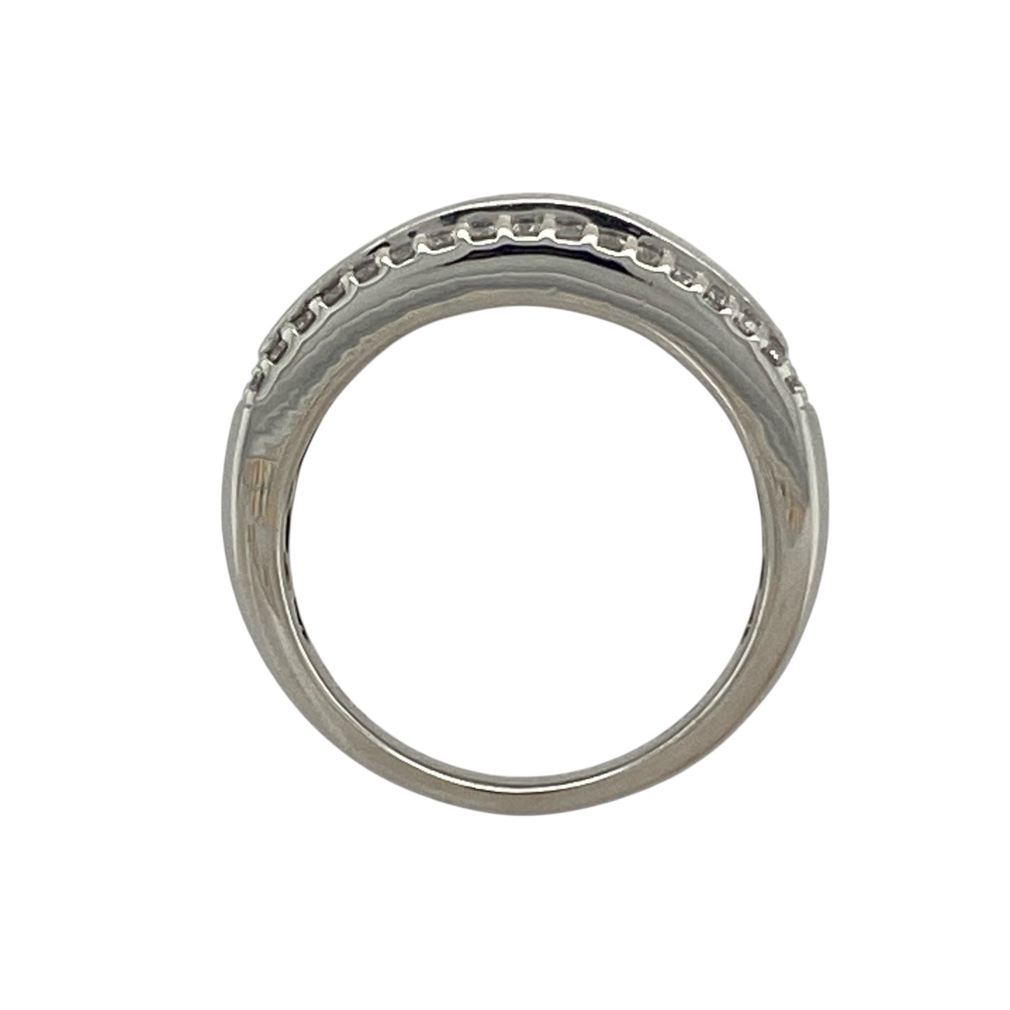 18ct White Gold & Diamond Set Band Ring