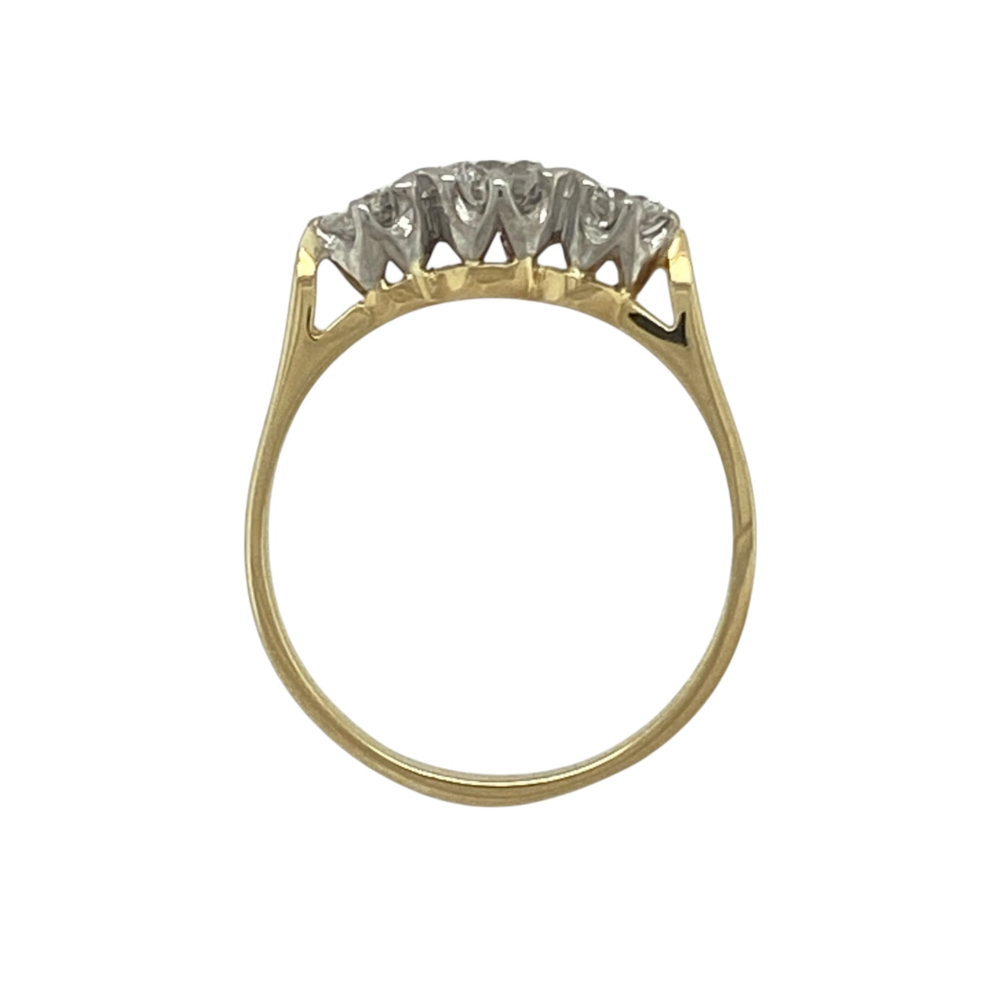 18ct Gold & Diamond Set Trilogy Ring