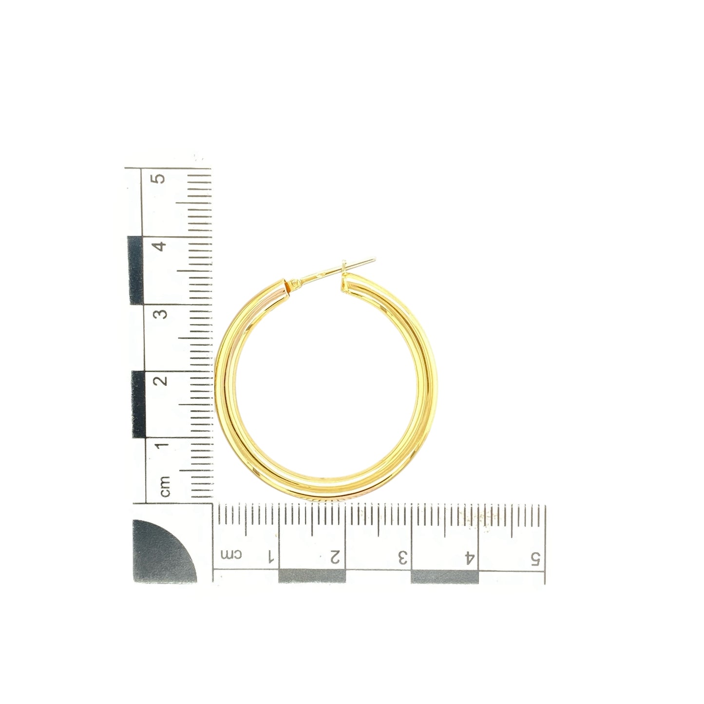 18ct Gold Plain Hoop Creole Earrings