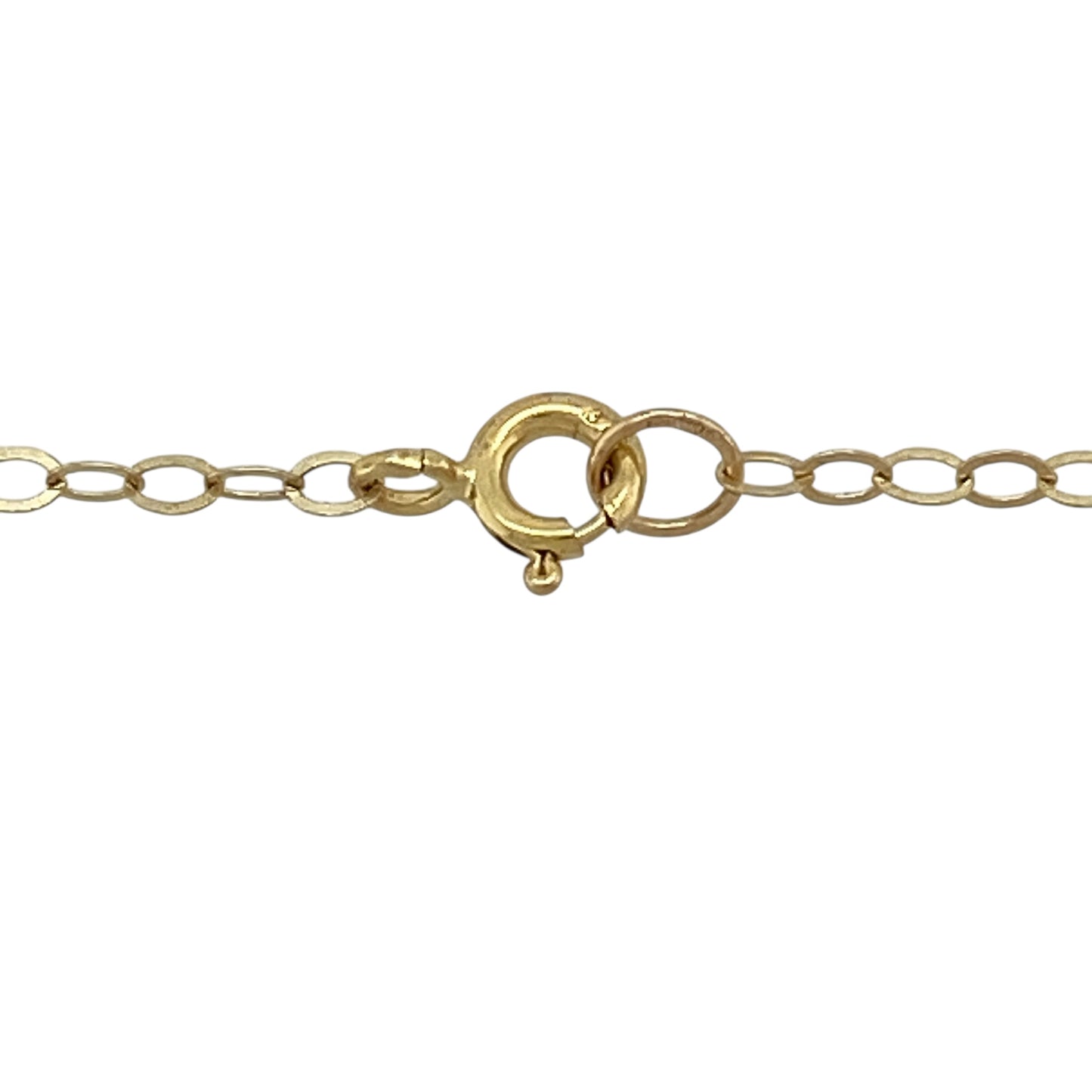 9ct Gold & Diamond Set Heart Circle 18" Necklace