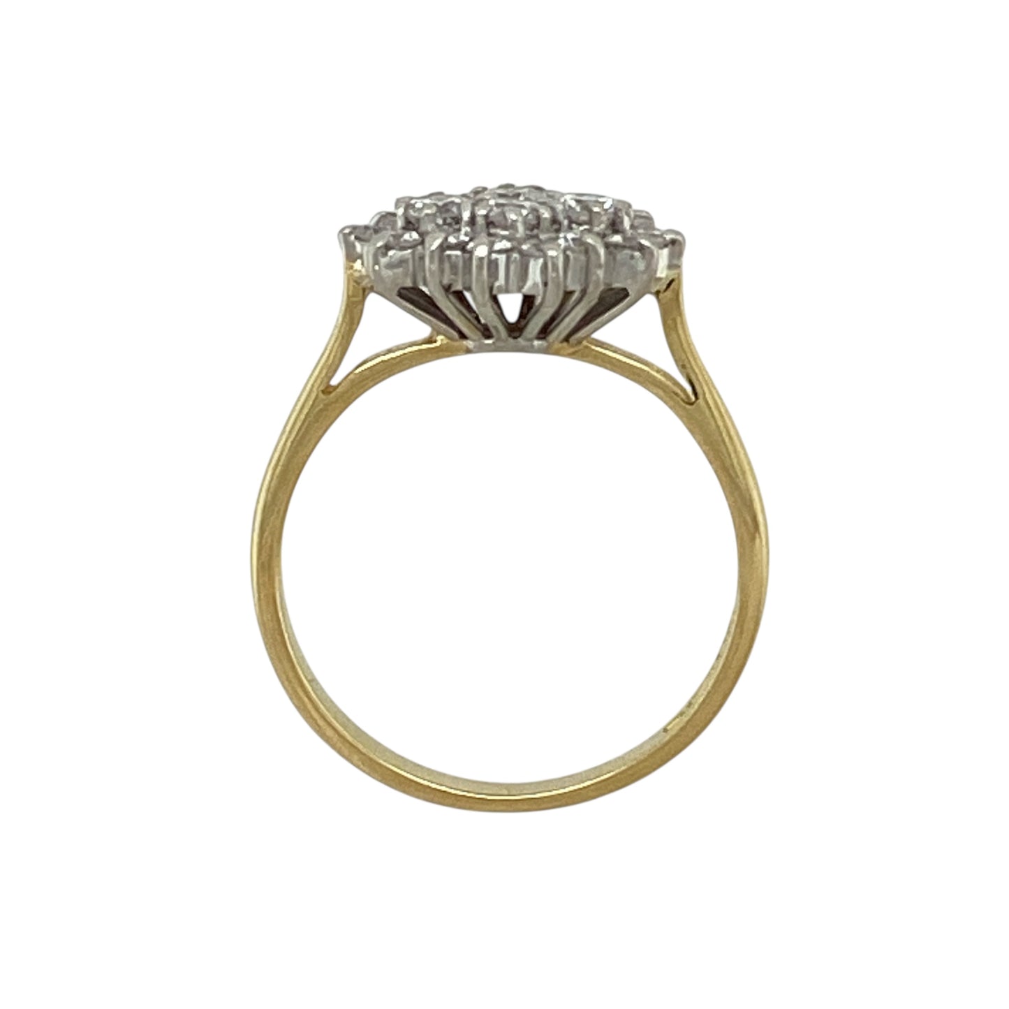 18ct Gold & Diamond Set Cluster Ring