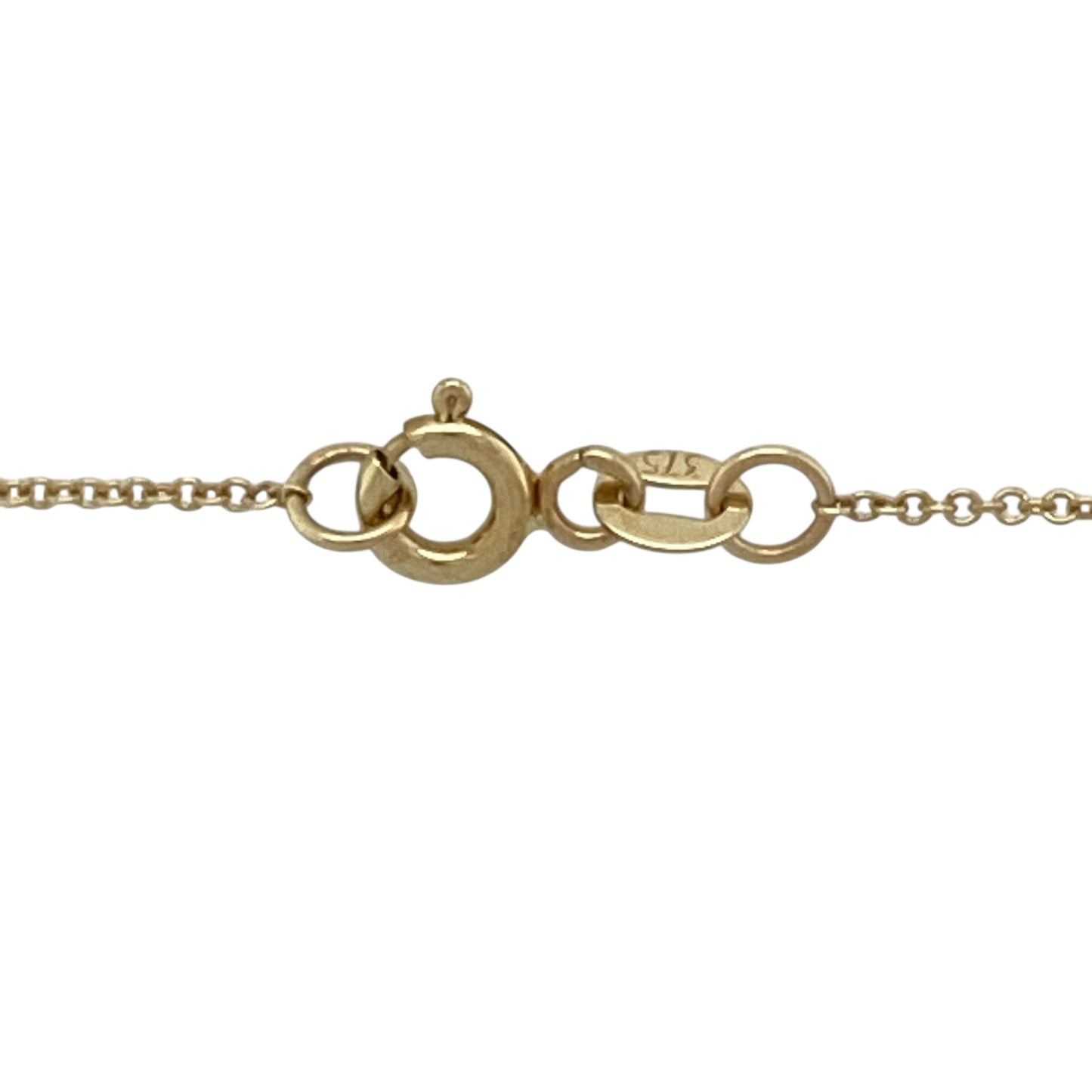 9ct Gold & Diamond Set Swirl 16" Necklace