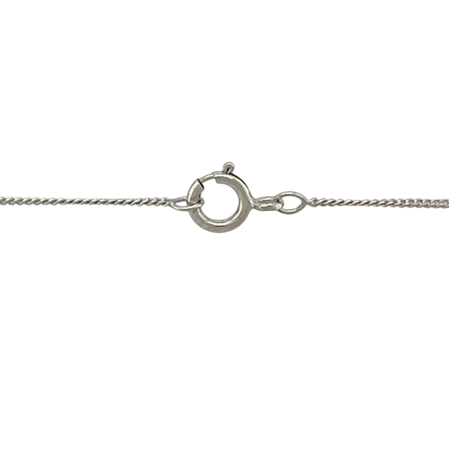 9ct White Gold & Diamond Set Bar 18" Necklace