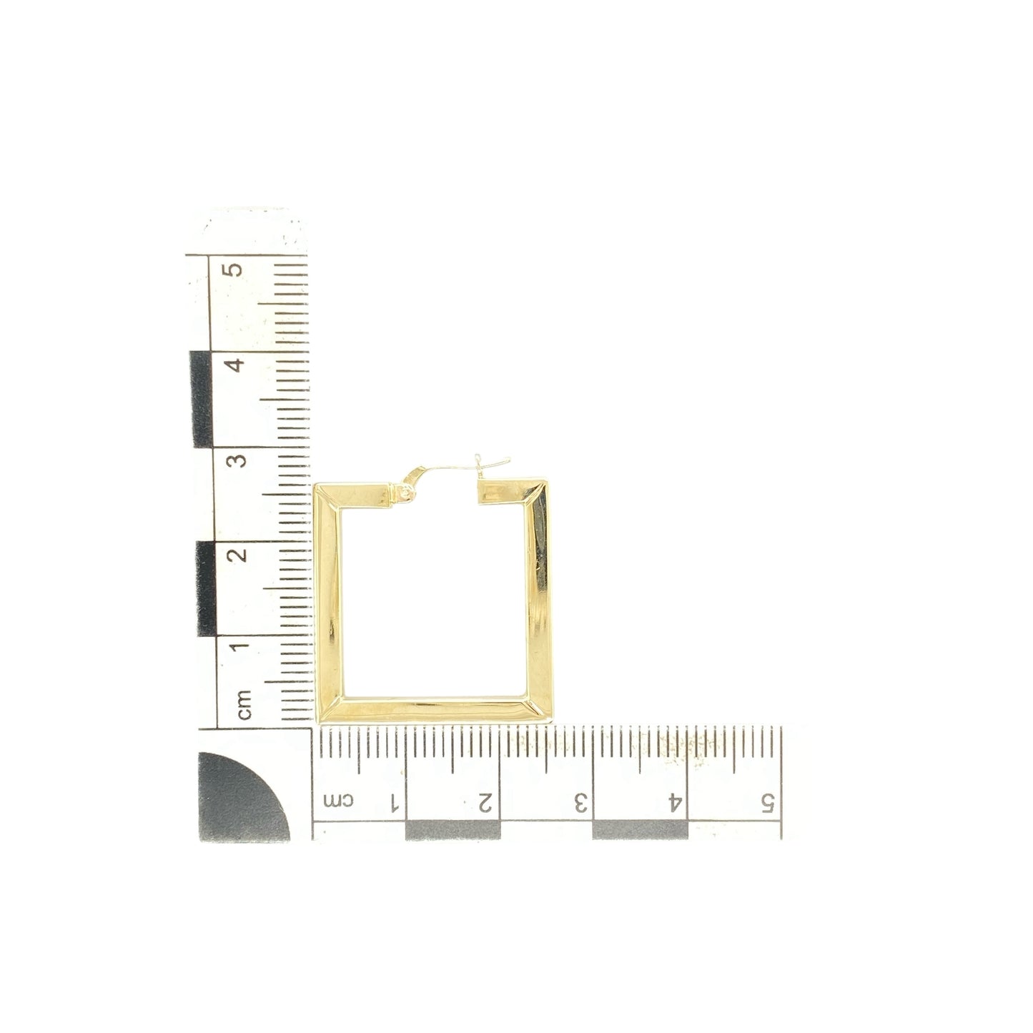 9ct Gold Square Creole Earrings
