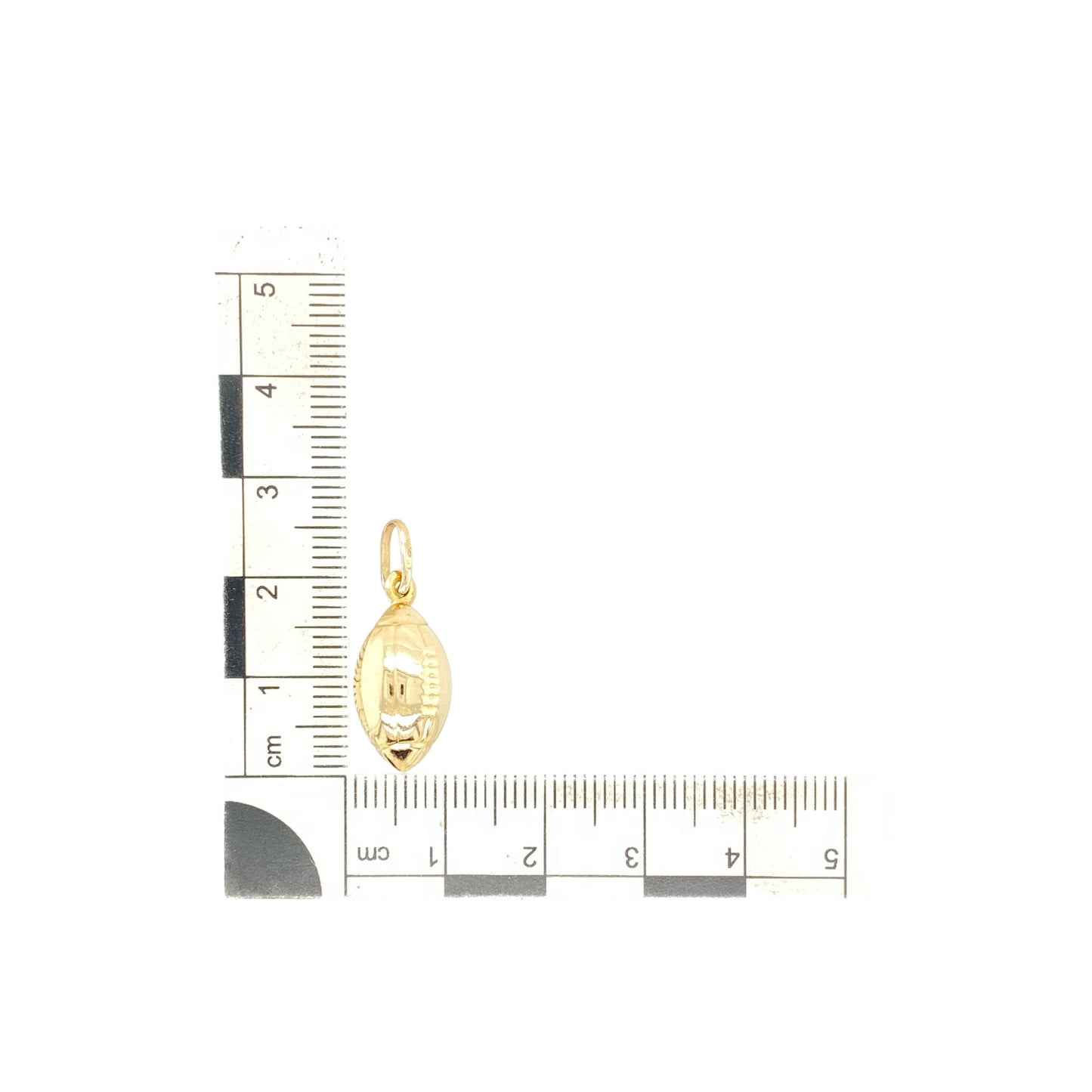 9ct Gold Welsh Rugby Ball Pendant