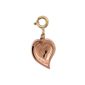 Preowned 9ct Yellow and Rose Gold Clogau Heart Cariad clip on Charm with the weight 2.20 grams