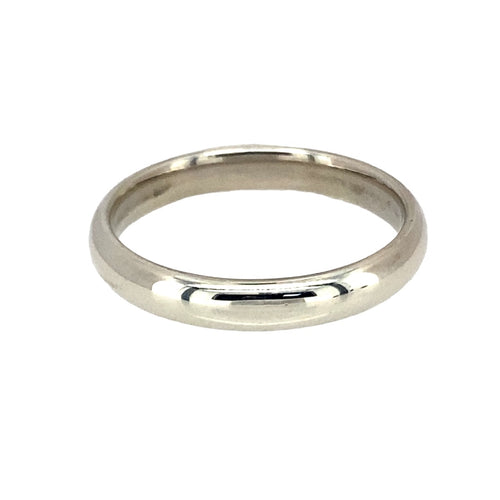 9ct White Gold 3mm Wedding Band Ring