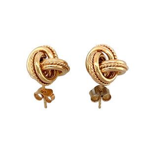 9ct Gold 15mm Loose Knot Stud Earrings