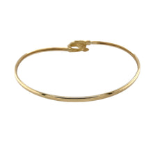 Load image into Gallery viewer, Preowned 9ct Yellow Gold Dolphin Wrap Around Bangle with the weight 3.50 grams. The bangle diameter is 6.5cm
