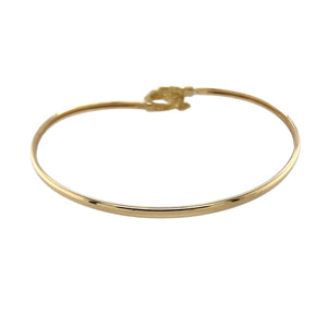 Preowned 9ct Yellow Gold Dolphin Wrap Around Bangle with the weight 3.50 grams. The bangle diameter is 6.5cm