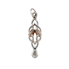 Load image into Gallery viewer, New 925 Silver with 9ct Rose Gold Bell Celtic Lovespoon Pendant with the weight 2.50 grams
