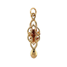 Load image into Gallery viewer, New 9ct Yellow and Rose Gold Welsh Three Feather Celtic Knot Lovespoon Pendant with the weight 2.70 grams
