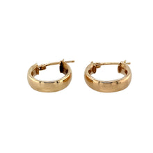 Load image into Gallery viewer, Preowned 9ct Yellow Gold Plain Oval Creole Earrings with the weight 1.40 grams
