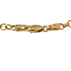 Preowned 9ct Yellow Gold 7" Flower Bracelet with the weight 4.30 grams. The flowers are 12mm wide and the bracelet links are approximately 3mm wide