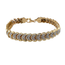 Load image into Gallery viewer, 9ct Gold &amp; Diamond Set 7.25&quot; Bracelet
