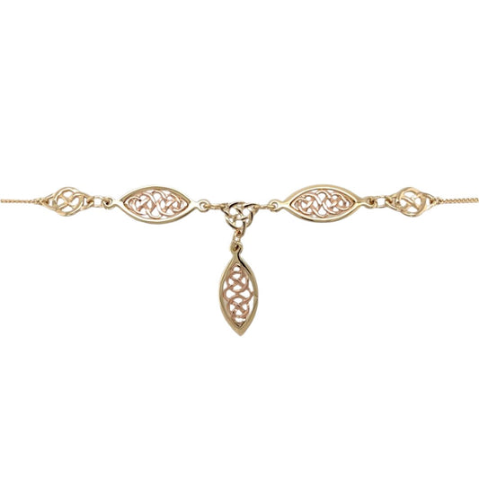 Preowned 9ct Yellow and Rose Gold Clogau Celtic Knot 18" Necklace with the weight 7.20 grams
