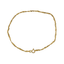 Load image into Gallery viewer, 9ct Gold 7&quot; Singapore Bracelet
