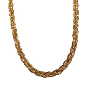 9ct Gold 18" Plaited Necklace