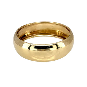 Preowned 9ct Yellow Gold 7mm Wedding Band Ring in size T with the weight 1.30 grams