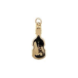 Preowned 9ct Yellow Gold Violin/Cello Charm with the weight 0.60 grams