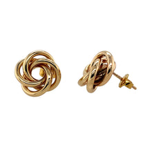 Load image into Gallery viewer, 9ct Gold 15mm Loose Knot Stud Earrings
