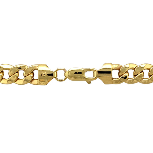New 9ct Yellow Gold 24" Hollow Curb Chain with the weight 21.20 grams and link width 6mm