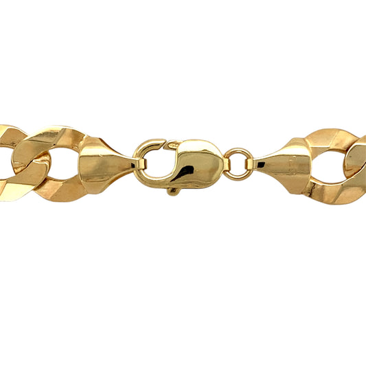 New 9ct Yellow Gold 24" Curb Chain with the weight 86.20 grams and link width 13mm