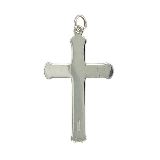 Bring spiritual meaning and elegant craftsmanship to your collection with this pre-owned 925 silver with 9ct rose gold Clogau Tree of Life cross pendant, blending faith with nature-inspired symbolism—perfect for meaningful gifting or everyday wear.
Design: The cross features flowing Tree of Life detailing, symbolising growth, renewal, and connection, with delicate 9ct rose gold accents interwoven through the design.