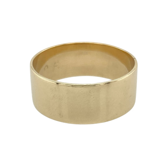 9ct Gold 8mm Flat Wedding Band Ring