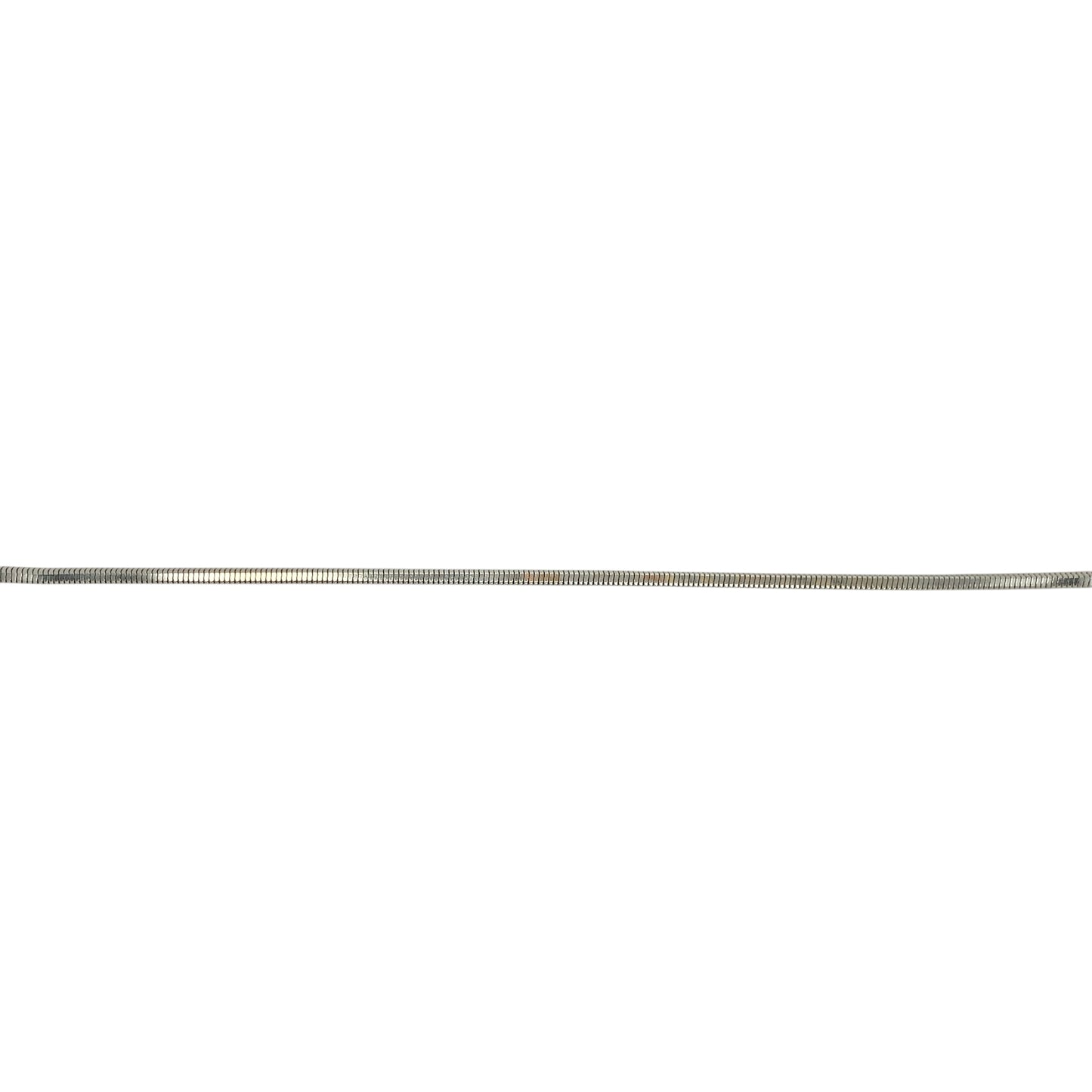 9ct White Gold 16" Square Snake Chain