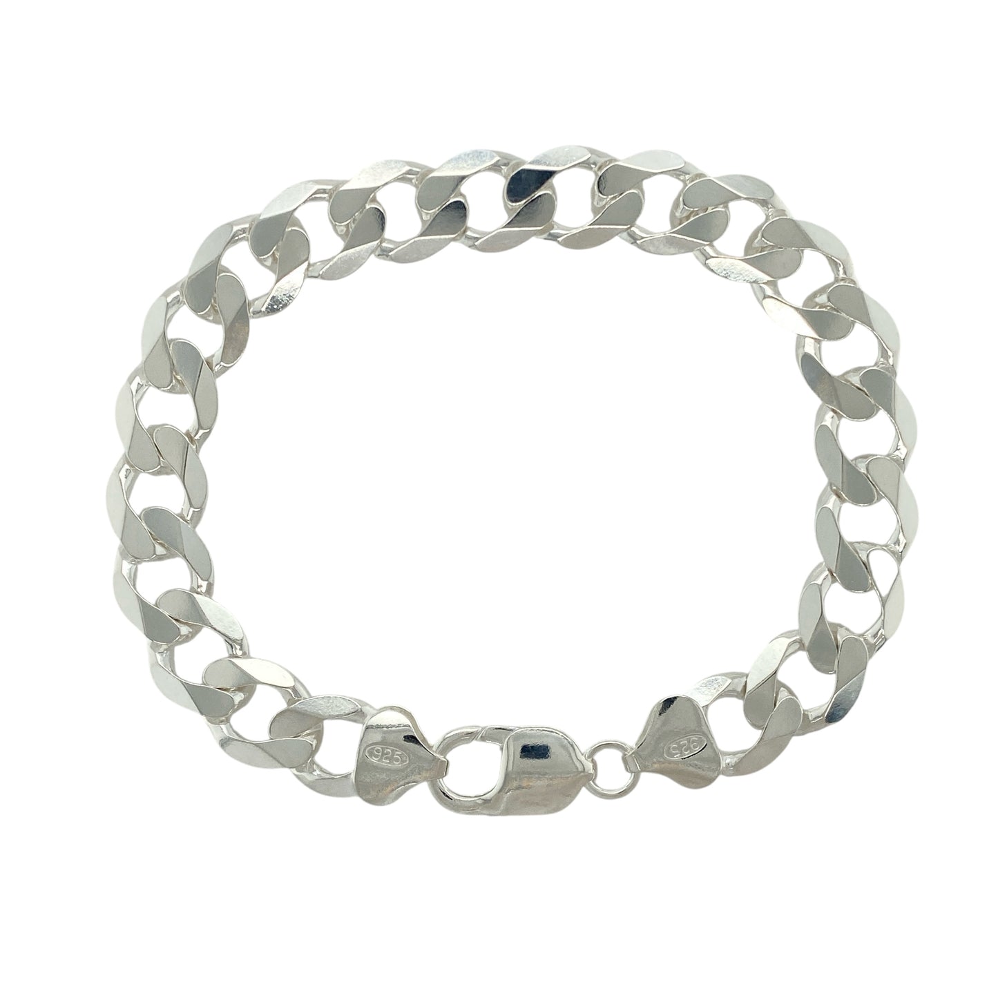 New 925 Silver 9" Curb Bracelet