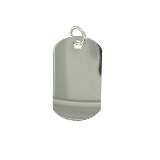 New Silver Plain Dog Tag Tag Pendant with the weight 3 grams. The pendant is 4cm including the bail by 2cm