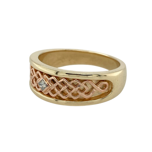 9ct Gold & Diamond Set Lady Guinevere Clogau Band Ring