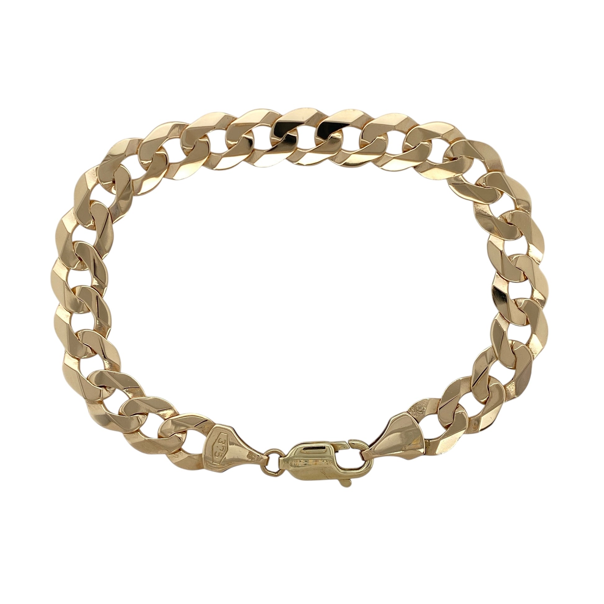 9ct Gold 8.5" Curb Bracelet