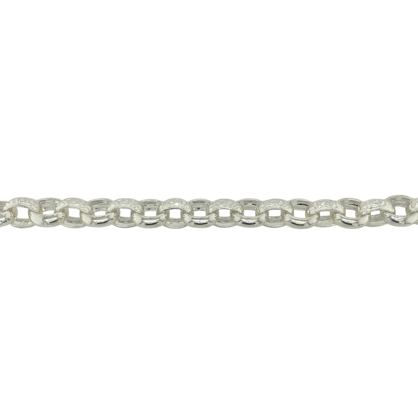 New 925 Silver 8.5" Patterned Belcher Bracelet