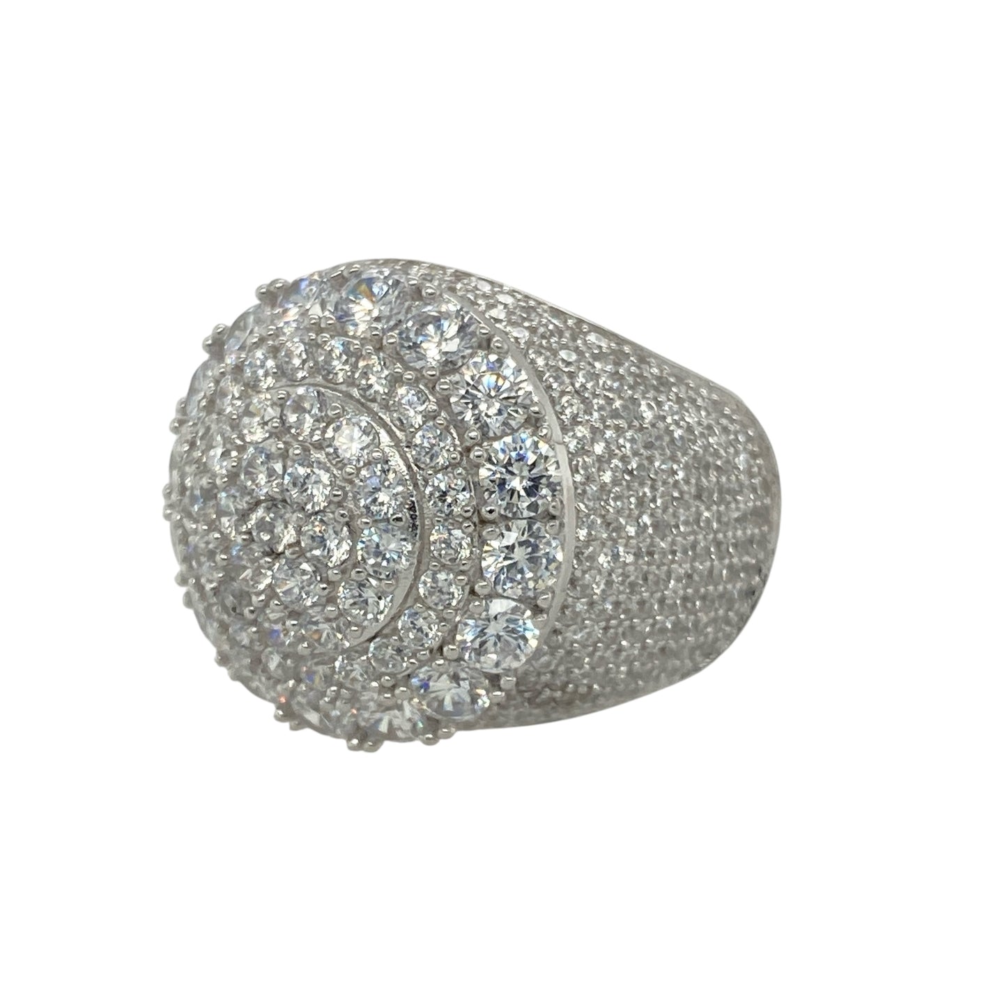 Add dazzling sparkle to your collection with this new 925 silver cubic zirconia multi-stone cluster ring, a bold and eye-catching design—perfect for statement wear or special occasions.
Design: The ring features a fancy cluster arrangement of multiple stones across the front, measuring 20mm high, creating a dramatic and luxurious look.
Material: Made from 925 sterling silver, the polished finish enhances durability while complementing the brilliance of the cubic zirconia.