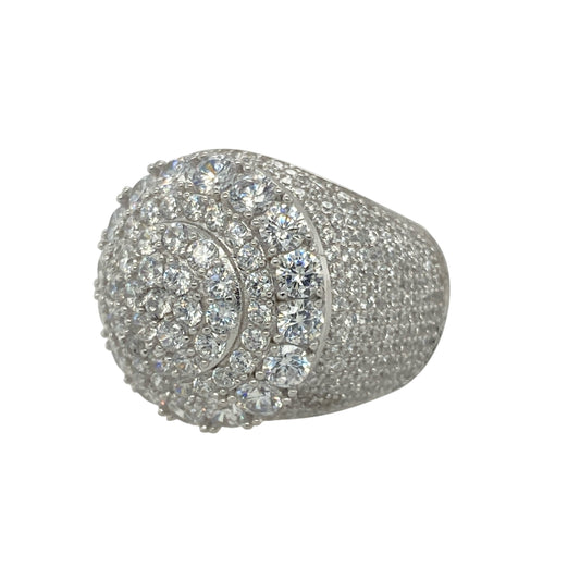 Add dazzling sparkle to your collection with this new 925 silver cubic zirconia multi-stone cluster ring, a bold and eye-catching designβperfect for statement wear or special occasions.
Design: The ring features a fancy cluster arrangement of multiple stones across the front, measuring 20mm high, creating a dramatic and luxurious look.
Material: Made from 925 sterling silver, the polished finish enhances durability while complementing the brilliance of the cubic zirconia.