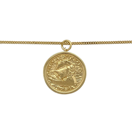 18ct Gold Coin Style 18" Necklace