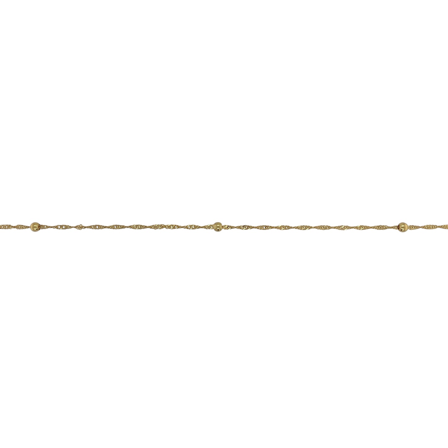 9ct Gold 18" Ball and Singapore Necklace