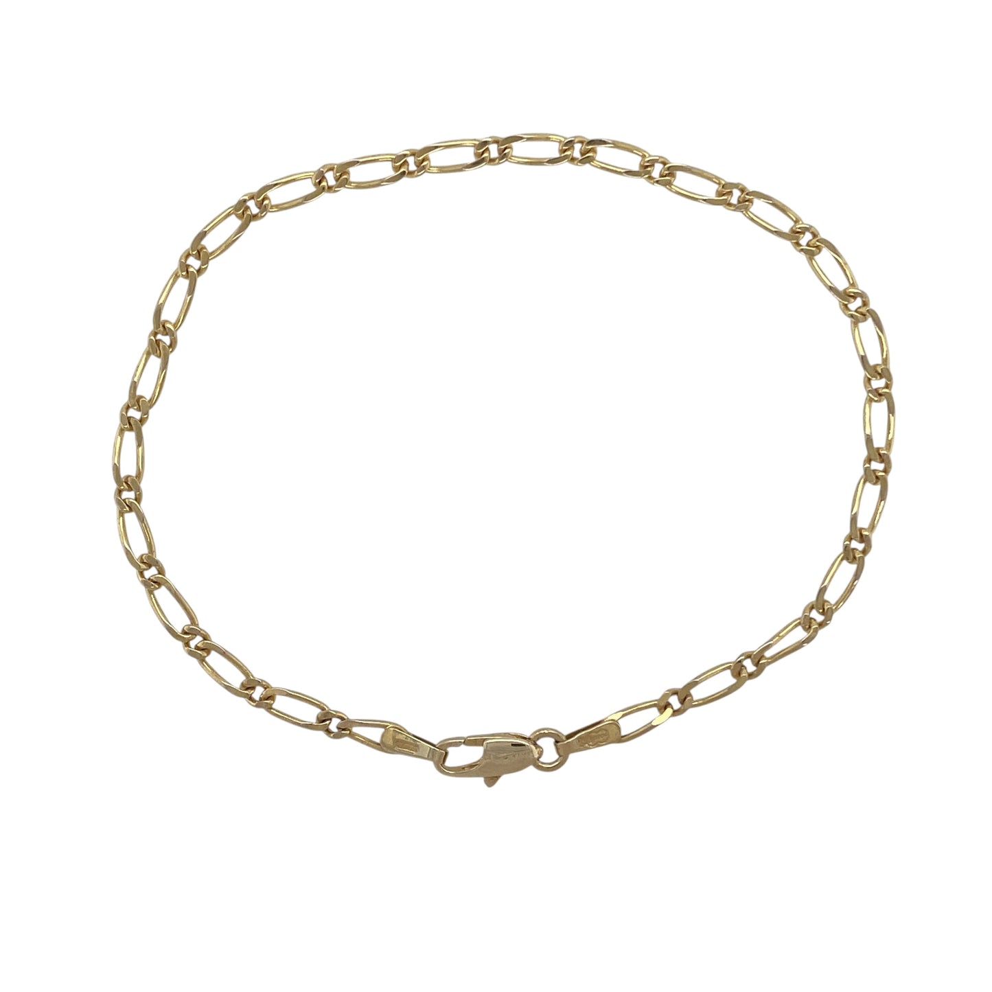9ct Gold 7" Figaro Bracelet