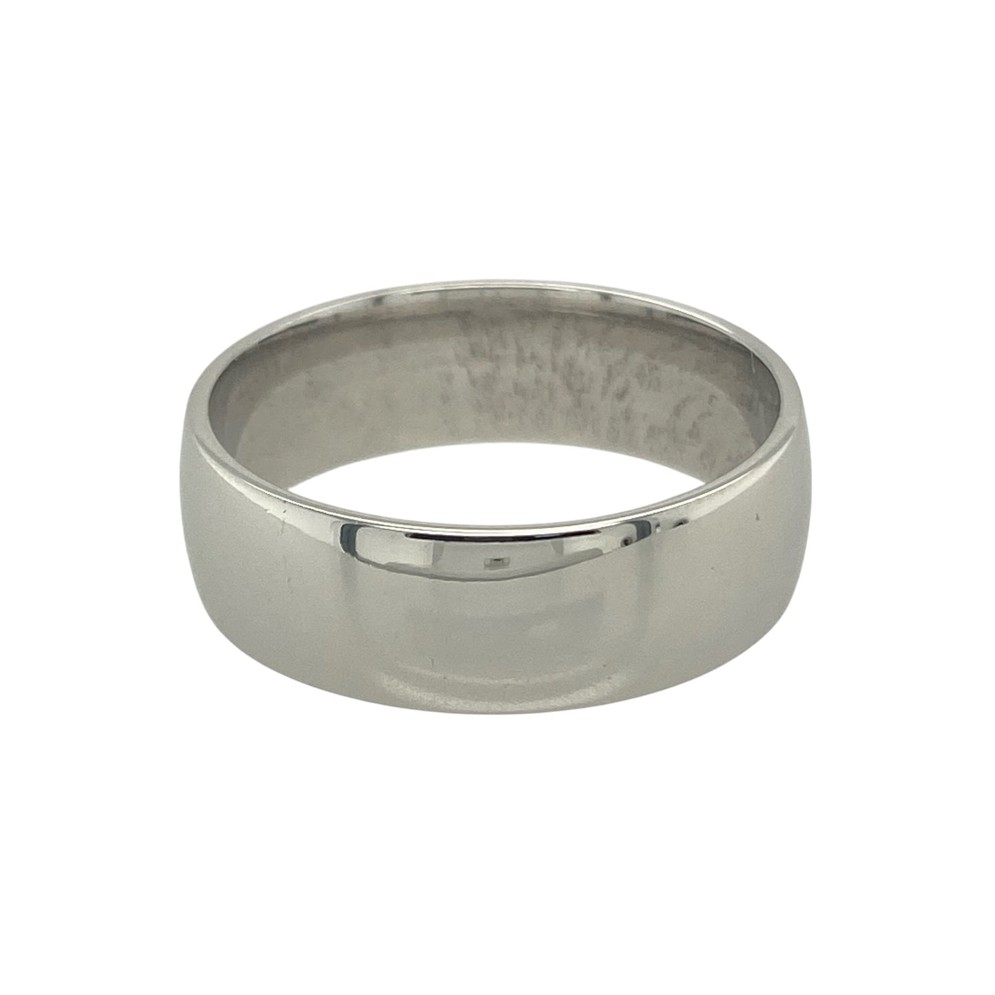 9ct White Gold 7mm Wedding Band Ring