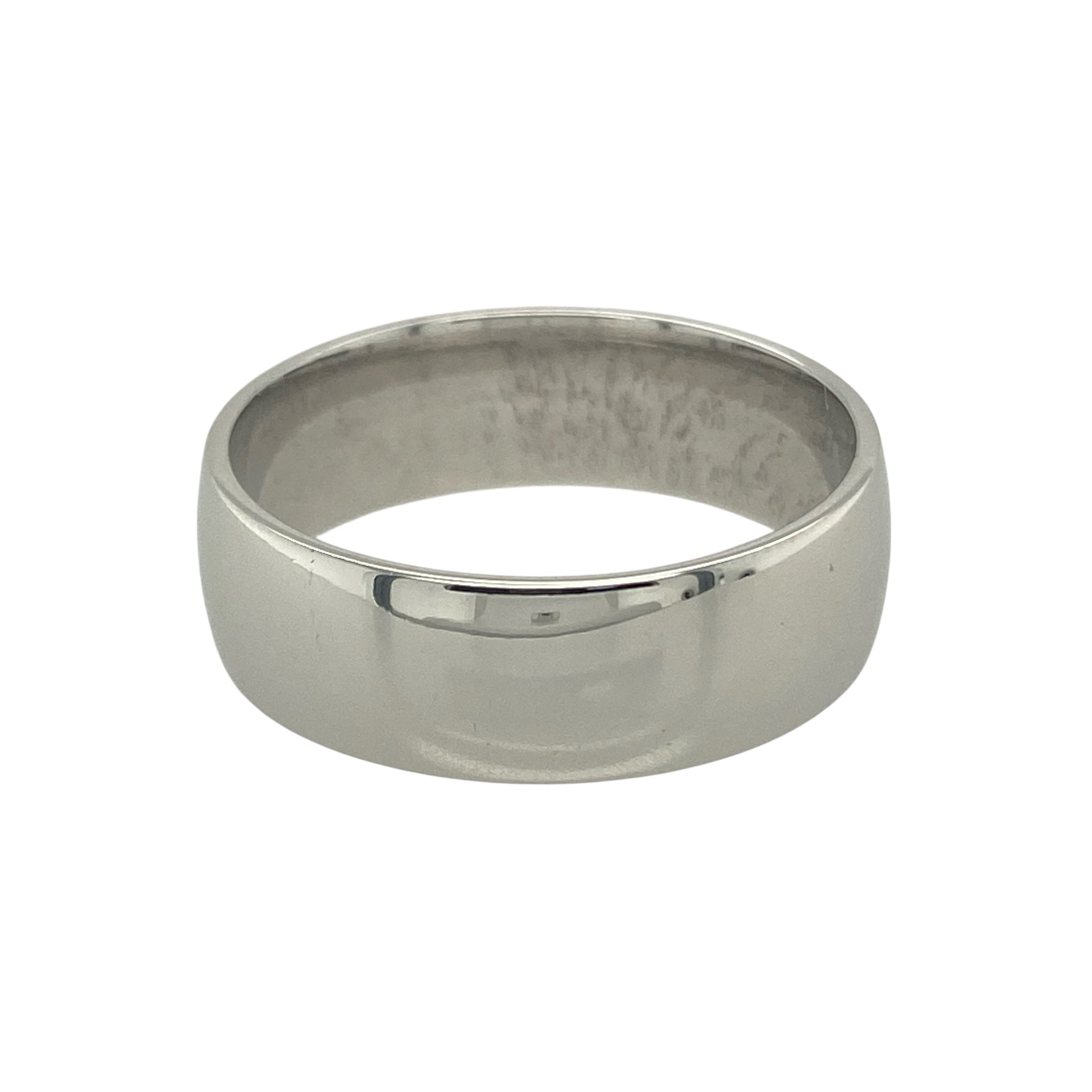 9ct White Gold 7mm Wedding Band Ring