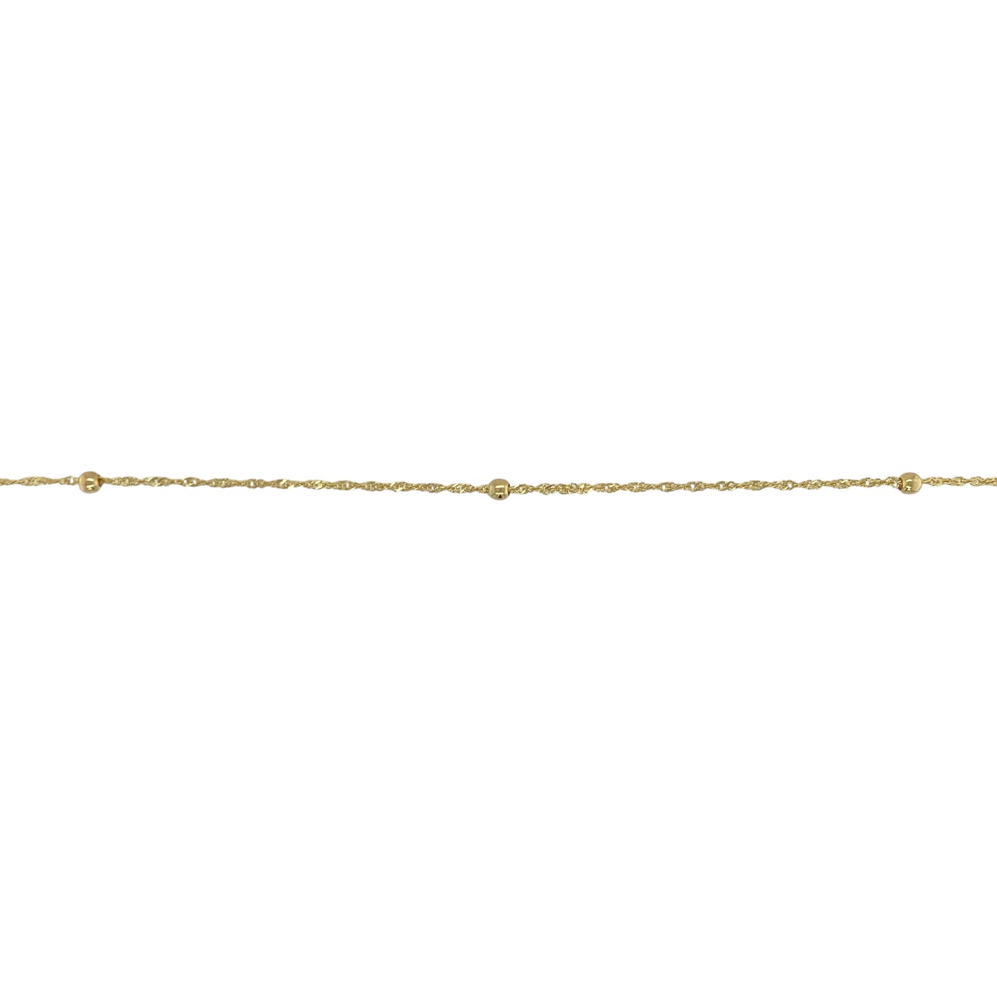 9ct Gold 18" Ball & Singapore Necklace