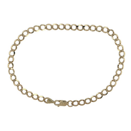 9ct Gold 9.5" Curb Bracelet