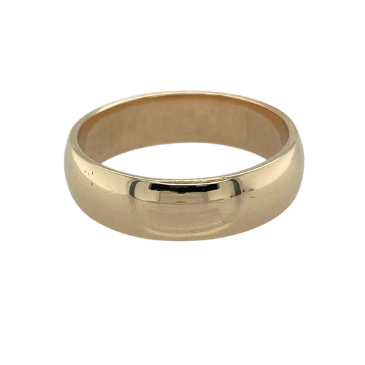 9ct Gold 6mm Wedding Band Ring