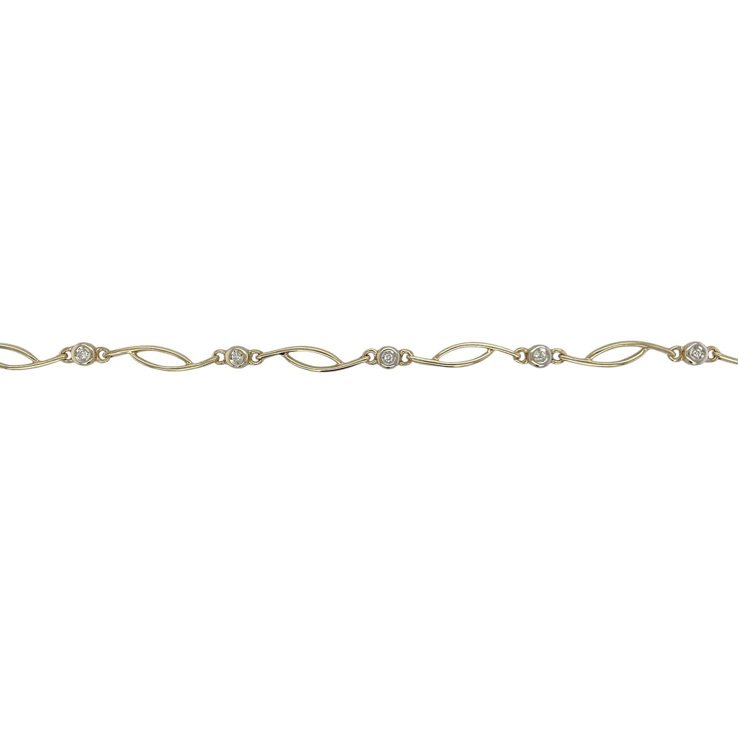 9ct Gold & Diamond Set 16" Necklace