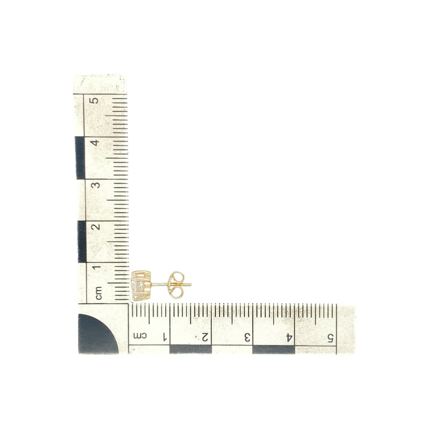 9ct Gold & Cubic Zirconia Round Stud Earrings