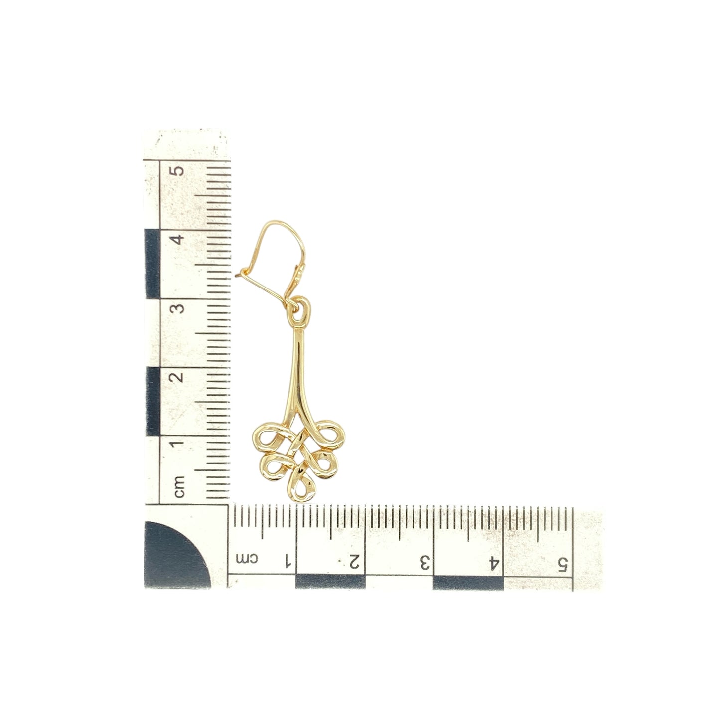 9ct Gold Knot Drop Earrings