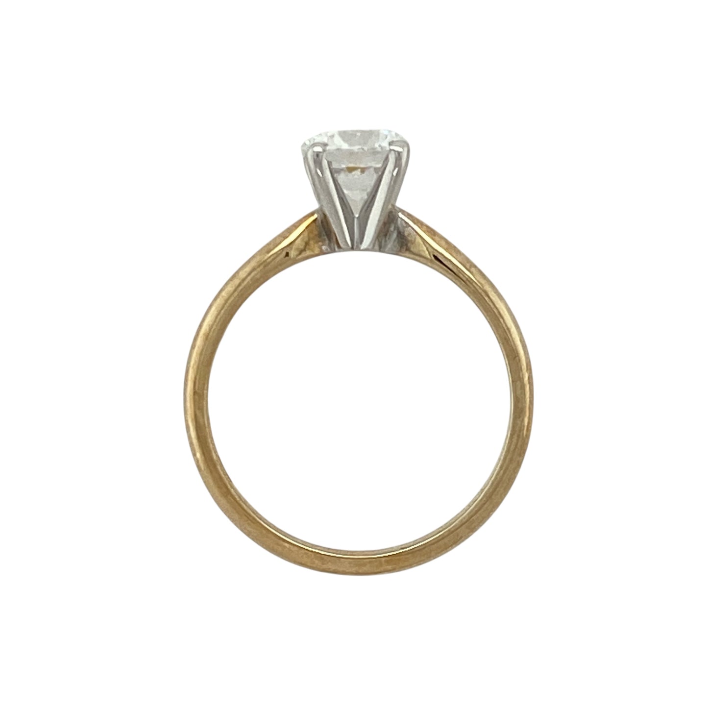 New 9ct Gold & Swarovski Crystal Set 1ct Solitaire Ring