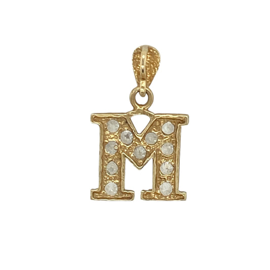 Bring personal charm and elegant sparkle to your collection with this pre-owned 9ct yellow and white gold initial βMβ pendantβan eye-catching piece with timeless appeal.
Design: Featuring the letter M in a stylish two-tone finish, the pendant is accented with shimmering cubic zirconia for a bright and refined focal point.
Material: Made in 9-carat yellow and white gold, the polished surfaces create a beautiful contrast that highlights the letterβs shape and sparkle.